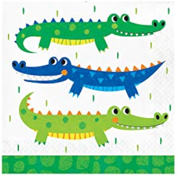 ALLIGATOR PARTY LUNCHEON NAPKIN 16PCS - Image 1